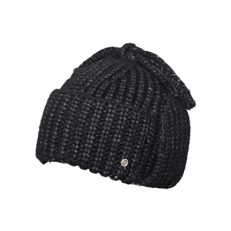 Коричневая шапка [Tricot Par BROWN HAT] Вязаная шапка-бини с ушками