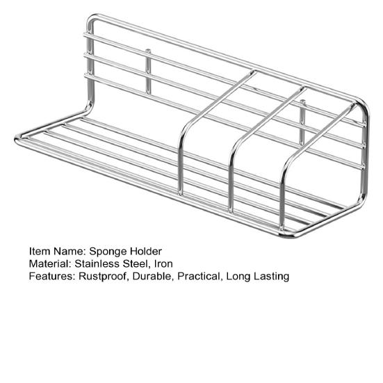 Полка для слива раковины, держатель для губки, полированная поверхность, устойчивая к коррозии, простая в установке, органайзер для кухонной раковины