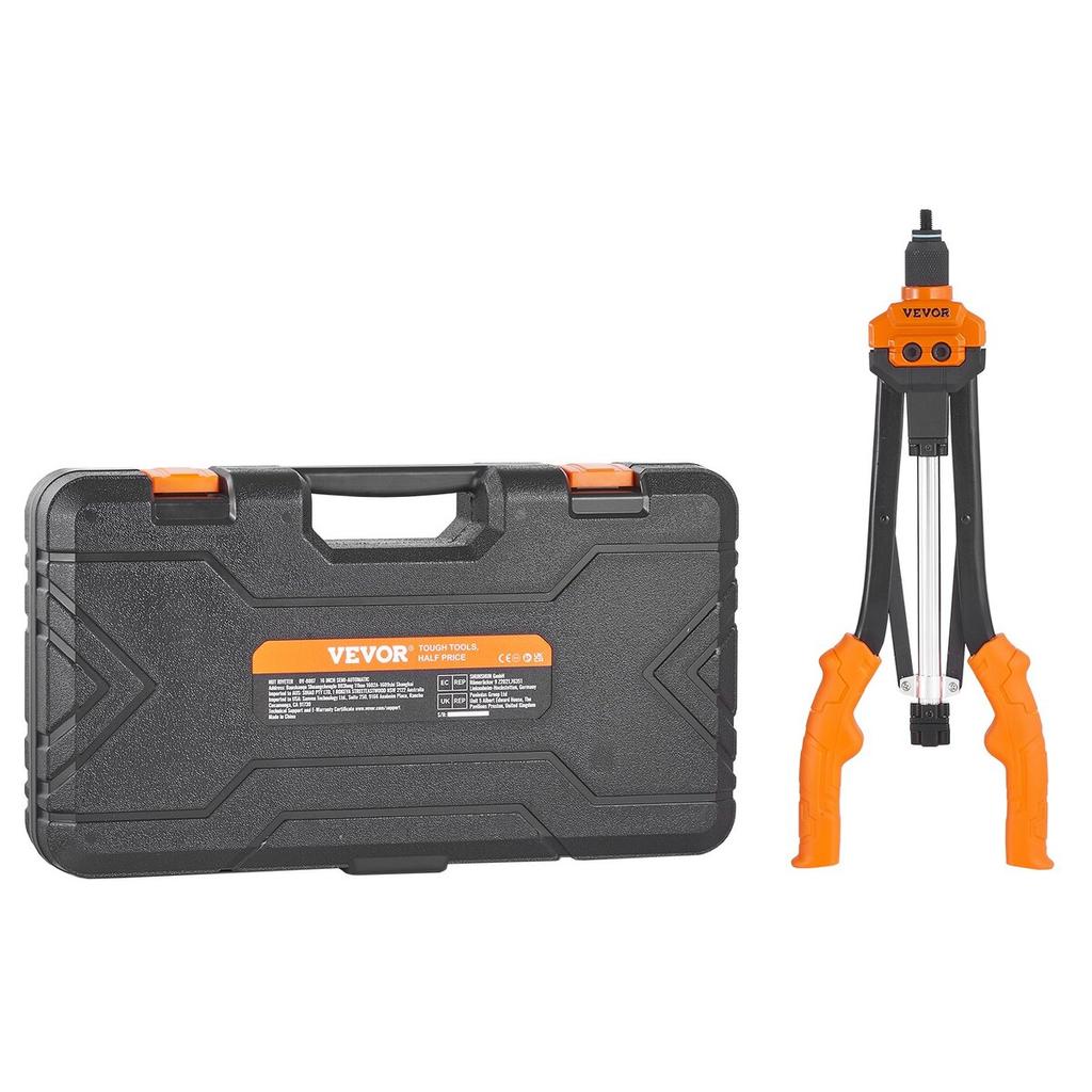 Rivet Nut Tool, 16” Rivnut Tool Kit with 13PCS Metric and SAE Mandrels, 186PCS Rivet Nuts, M3, M4, 10-24, M5, M6, 1/4-20, 8-32, 5/16-18, M8, 3/8-16,