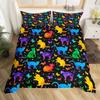 Красочный комплект пододеяльника с кошкой размера Queen, Комплекты постельного белья с кошкой в стиле абстрактного искусства, Милый комплект пододеяльника с кошкой для девочек и мальчиков