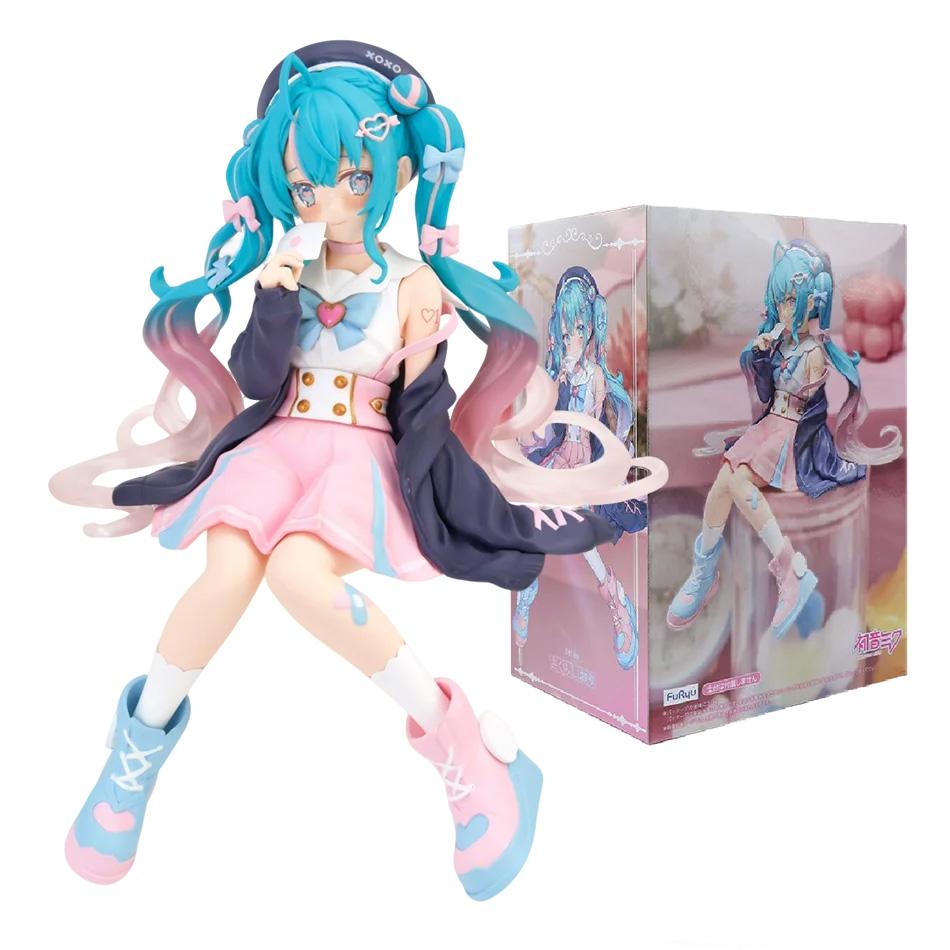 Хацунэ Мику Синие Волосы Аниме Фигурка Сакура и Цветок Свадьба Двойной Стиль ПВХ Статуя Коллекционная Фигурка для Коллекции Фанатов