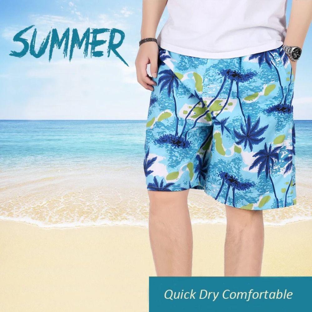 Cool Swimming Shorts Trunks Men Print Surf Shorts New Quick Dry Beach Shorts