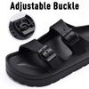Fashion Comwarm 2025 Women's Platform Sandals With Arch Support Lightweight Slip On Slides Summer Beach Sandals with Adjustable Buckle
