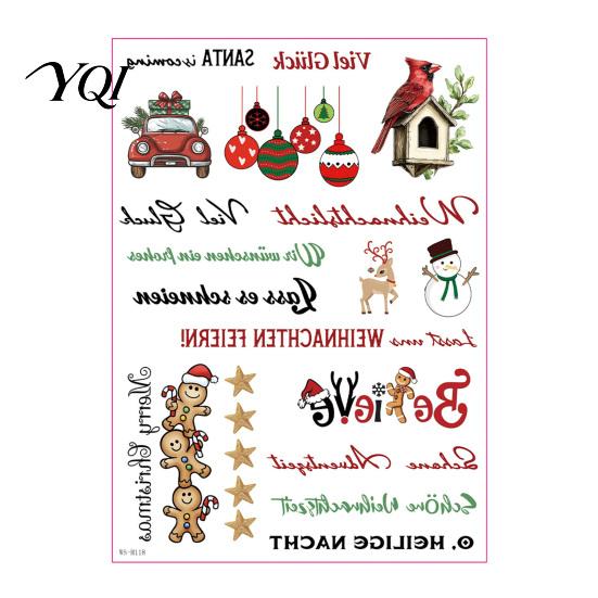 Creative DIY Handmade Crafts Christmas Candle Transfer Stickers, Holiday Craft Supplies, Waterproof Custom Design Supplies Decorative Decals