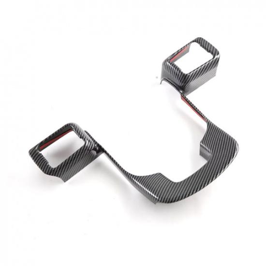 Carbon Fiber Steering Wheel Decor Frame Trim For Hyundai Santa Fe 2024 2025
