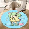 1pc Anime Cat Round Carpet - Office Chair Mat, Non-Slip Rug for Home Decor, Seasonal Gift, Suitable for Office, Living Room, Bedroom, Game Room & Dorm