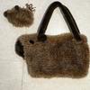 Dolphin Bag, Kapibara Bag, Fur Bag, Winter Large-Capacity Shoulder Bag, Women'S Bag, Plush Bag, Tote Bag.