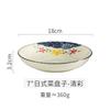 Japanese Style Underglaze Dish Sushi Dishes Cold Dish Dish Ceramic Plate Household Round Fruit Flat Plate