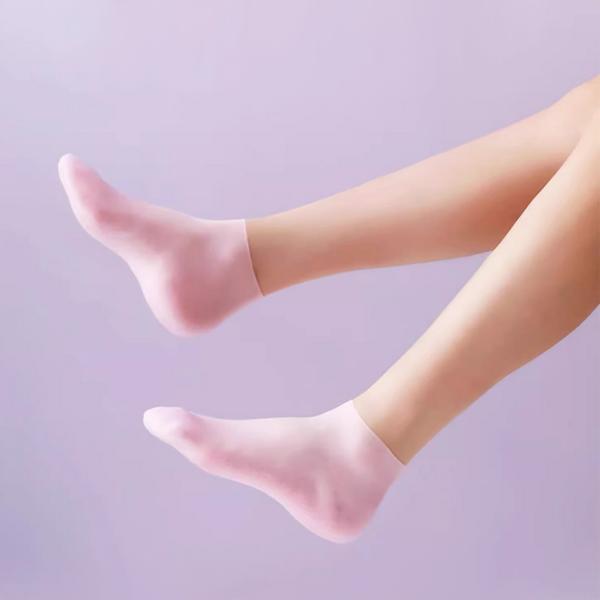 Sucoco силиконовые увлажняющие носки для ухода за ногами, телесного цвета, 1 шт., 2 шт.