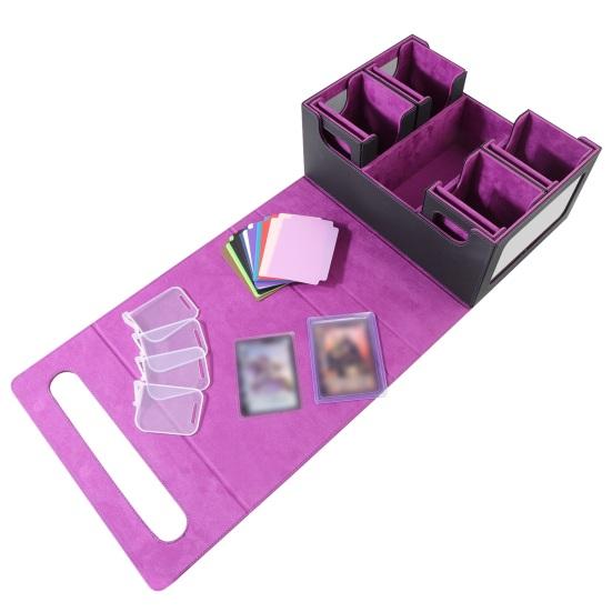 Yousheng Trading Card Storage Box Magnetic Closure 4-Row Deck Case Large Capacity Card Deck Box for PTCG TCG Sports Cards