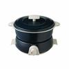 R?colte POT DUO Fete Navy/RPD-3 Electric Pot/Multi-Cooker, Navy. Dimensions (when Stored): Approx. 24.0cm W X 22cm D X 17.5cm H.