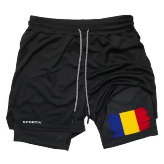 Romania Flag Camouflage Kick Boxing Muay Thai Shorts Men Women Unisex Casual Sportswear Double Layer Quick Dry Training Sport Gym Fitness Workout