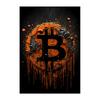 Картина на холсте Bitcoin Storm Современное абстрактное искусство граффити Популярный постер Офисное роскошное художественное украшение