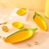 Cartoon Corn-Shaped Ceramic Plate – Creative Fruit, Snack & Salad Dish