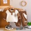 Boys' Stylish Spring/Autumn 2025 Two-Piece Set: Casual Kids' Sweatshirt and Cardigan