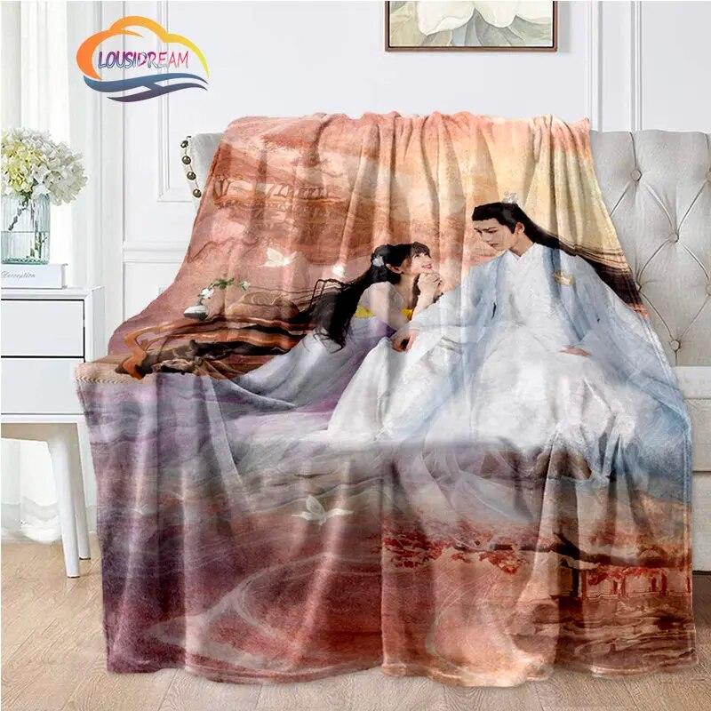 Hot Tv Love Between Fairy and Devil Blanket Cang Lan Jue Dong Fang Qing Flannel Bedroom Bedding Sofa Soft Bedspread