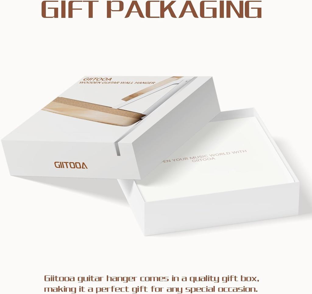 BURNING&LIN Складной настенный держатель для гитары, Оригинальный дизайн из массива дерева и пробки, Компактный держатель, Настенная подставка-крючок для акустической гитары, банджо,