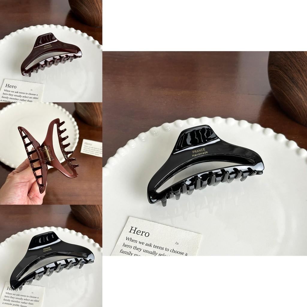 Премиальная корейская заколка для волос с золотой этикеткой для элегантных высоких причесок и шикарных стилей. Доступна в черном, карамельном или красном цвете.