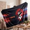 Bristol City Personalized Fleece Blanket With Football Logo, Custom Name Text Soft Warm Home Throw Blanket