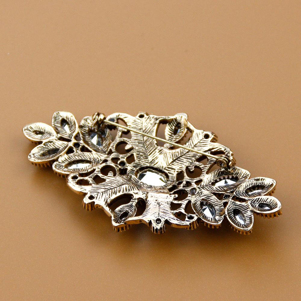 Элегантная цветная женская брошь Этнические свадебные украшения Богемный шарф в стиле барокко Кофейная брошь