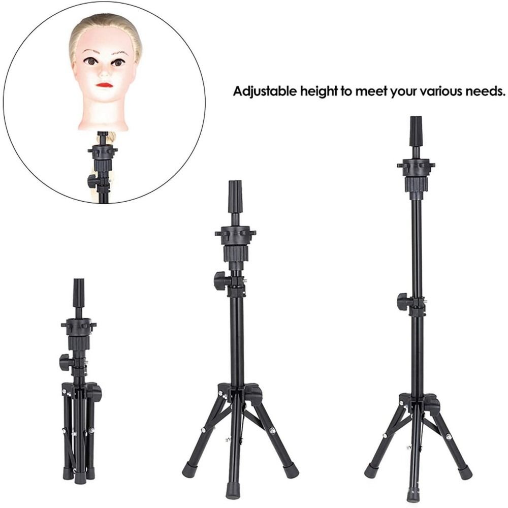 Head Holder Mannequin Wig Stand Tripod Bracket Clamp Holder Model Hairdressing Head Tripod