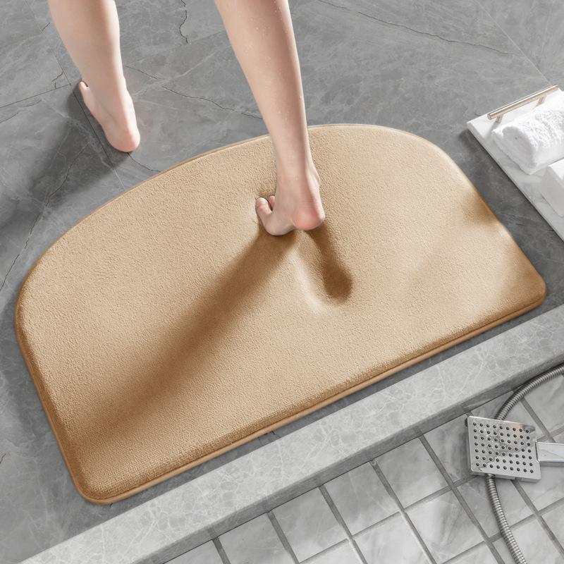 1шт губчатый большой круглый угловой коврик для ванной, декоративный коврик для двери спальни гостиной