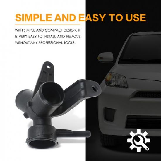 Black Radiator Cap Filler Neck Hose Connector For 2008-2014 Scion XD 1.8L L4
