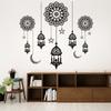 Ramadan Wall Decal Islamic Mubarak Eid Wall Sticker Lantern Moon Star Window Sticker Ramadan Kareem Decorations for Home 2025