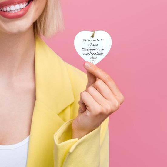 Подарок в форме сердца, подвесное акриловое украшение, подарок на день рождения, лучший друг