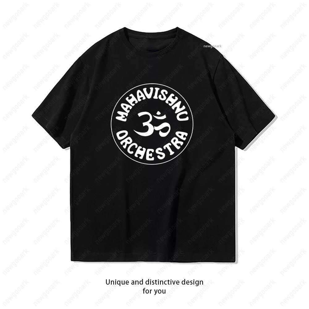 Ретро Махавишну Оркестр Джаз-Рок Группа Футболка Женская Унисекс Летняя Мода Повседневная Хлопковая Футболка с Принтом Бойфренд Девушка