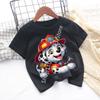 PAW Patrol Children Short Sleeve Tshirt Cartoon Chase Skye Print Pullover Boys Girls Summer Breathable Casual Cotton Tops Gifts