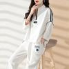 Women's Summer 2024 Korean Style Grey Tracksuit: Loose Hoodie & Sweatpants Two-Piece Set