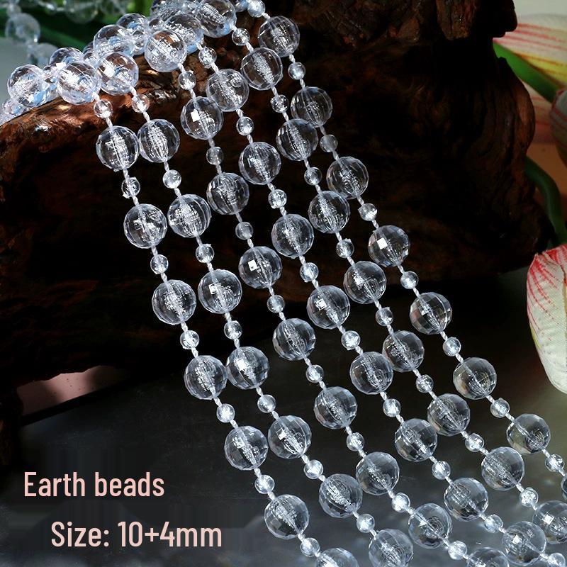 Earth Toned Acrylic Bead String: 8+4mm Beads for Wedding, Christmas Tree Decor & DIY Jewelry