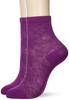 Gunze SABRINA Носочные изделия из пряжи васи, спиральный цветочный набор размеров, узор 2, женские, фиолетовые, 22-24