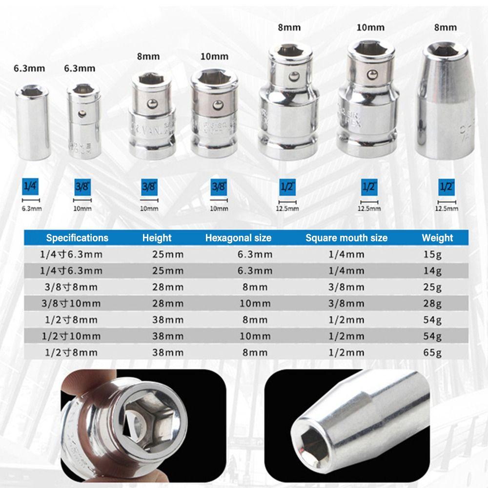 1/4 3/8 1/2 Ratchet Socket Adapter Universal Ratchet Wrench Adapter Electric Drill