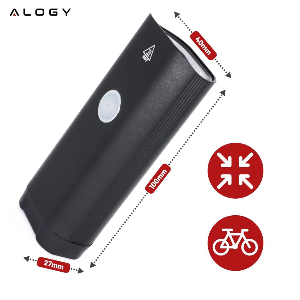 LED Front Bike Light Super Bright 8H Luminous Front Bike Light 800Lm 1800mAh Lighting Waterproof Bike Light Black