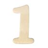 Wooden Numbers 1 Height 4 Cm