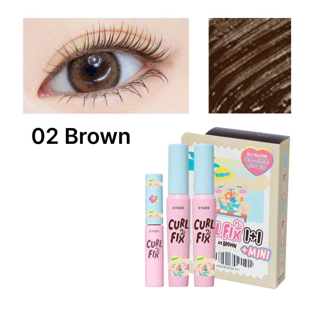 Etude [Tanning Cinnamoroll] Curl Fix Mascara 1+1 (+Mini Mascara 2.4g)