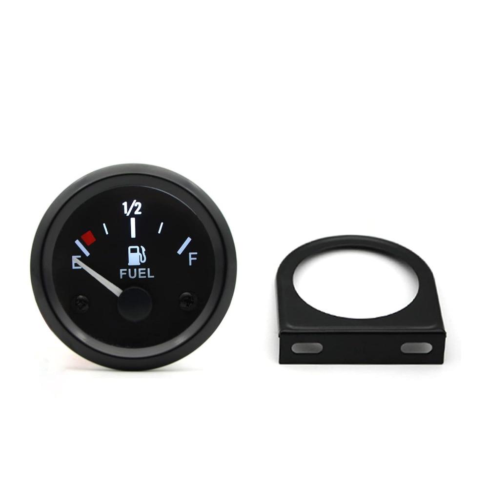 52mm Fuel Level Gauge Black Boat Fuel Gauge Waterproof Fuel Tank Meter Boat