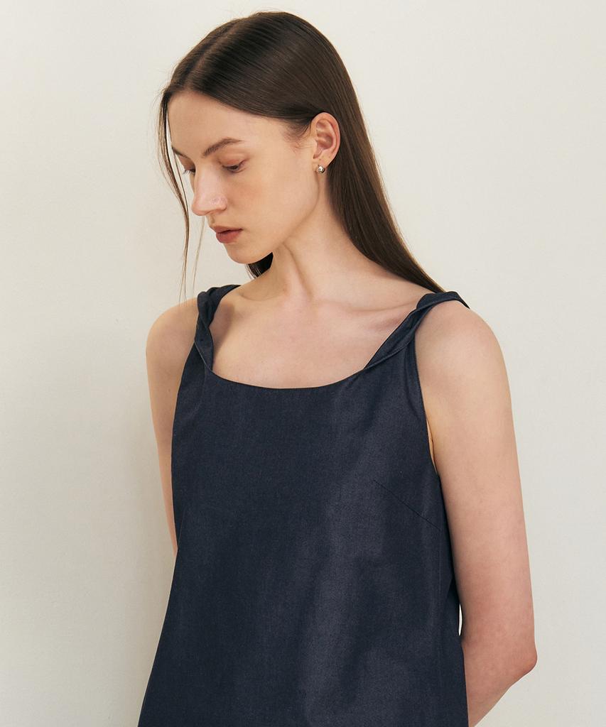 Artid Twist One-Piece Dress_Indigo