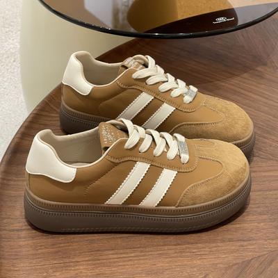 Женские белые кожаные туфли на толстой подошве Mango head, новые ретро повседневные кеды, тренд