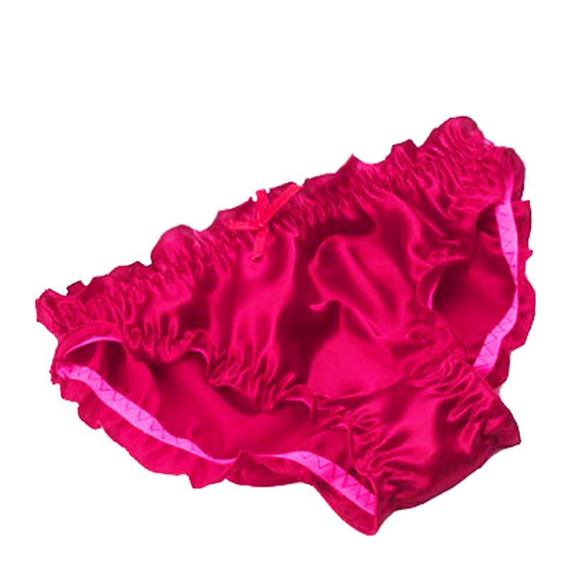 Женское нижнее белье в стиле Лолиты для девочек, шелковые трусики с бантом, нижнее белье с оборками, трусы, бикини