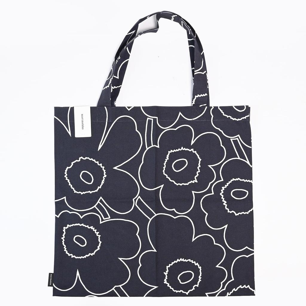 Ткань Marimekko Pieni Piirto Unikko 44x43см и 073399 Этот предмет - монотонная сумка-тоут с нордическим цветочным принтом, (Черно-белый), 911. подержанный,
