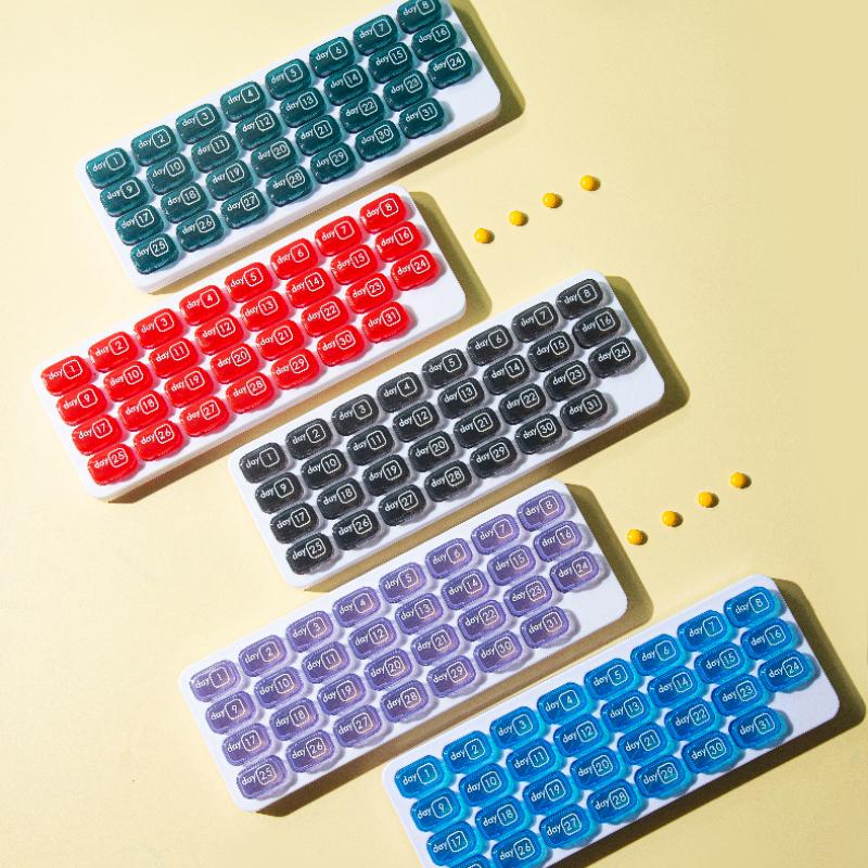 31 сетка клавиатура типа таблетка коробка съемный персональный дозатор таблеток портативный органайзер для таблеток на один месяц / контейнер для таблеток для Vita