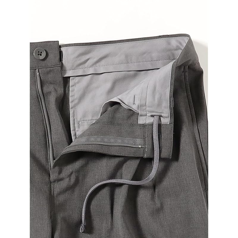 [Beams] Pants 2 Pleats Wide Slacks Men's GREY M 11230581120
