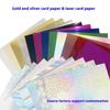 Лазерная бумага-вспышка Трансграничная горячая распродажаЦветная толстаяЛазерная бумага Золото СереброКартон Крафт-бумага Алюминиевая фольга ПЭТ Зеркальная бумага