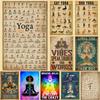 Vintage Yoga Chakra Awakening Posters and Prints Yoga Lover Hand Movement Relax Canvas Painting Modern Wall Home Decor Pictures