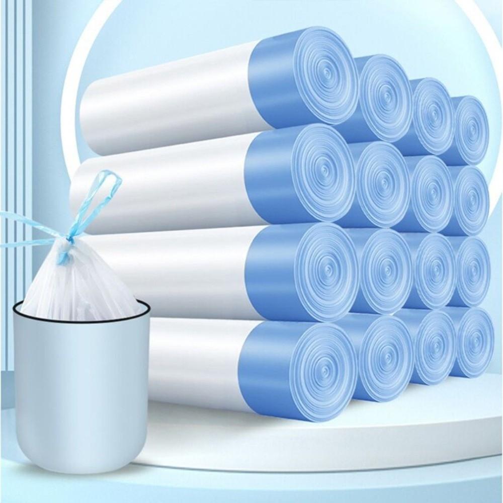 2 Roll Portable Drawstring Trash Bags 45x50cm Large Garbage Bag Durable Plastic Bag Household Use