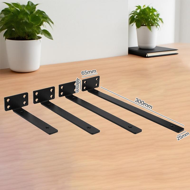 1 Set 4MM Thicked Invisible L Brackets Heavy Duty Cast Iron Shelves Brackets Floating Shelf Brackets For Shelves Support