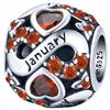 January Birth Month Charms Pr 925 Bead Pendant